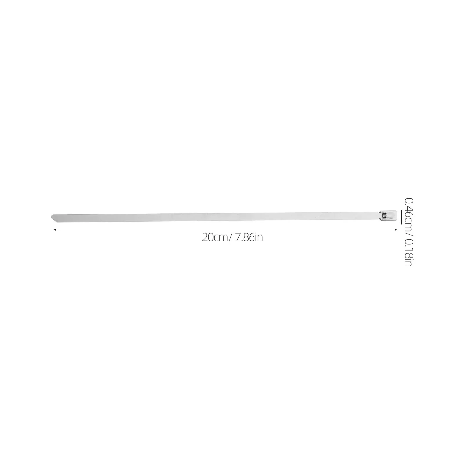 20Pcs Stainless Steel Heavy Duty Self-Locking Zip Ties 4.6mm Wide for Cable Management Marine Automotive Industrial Metal Wire