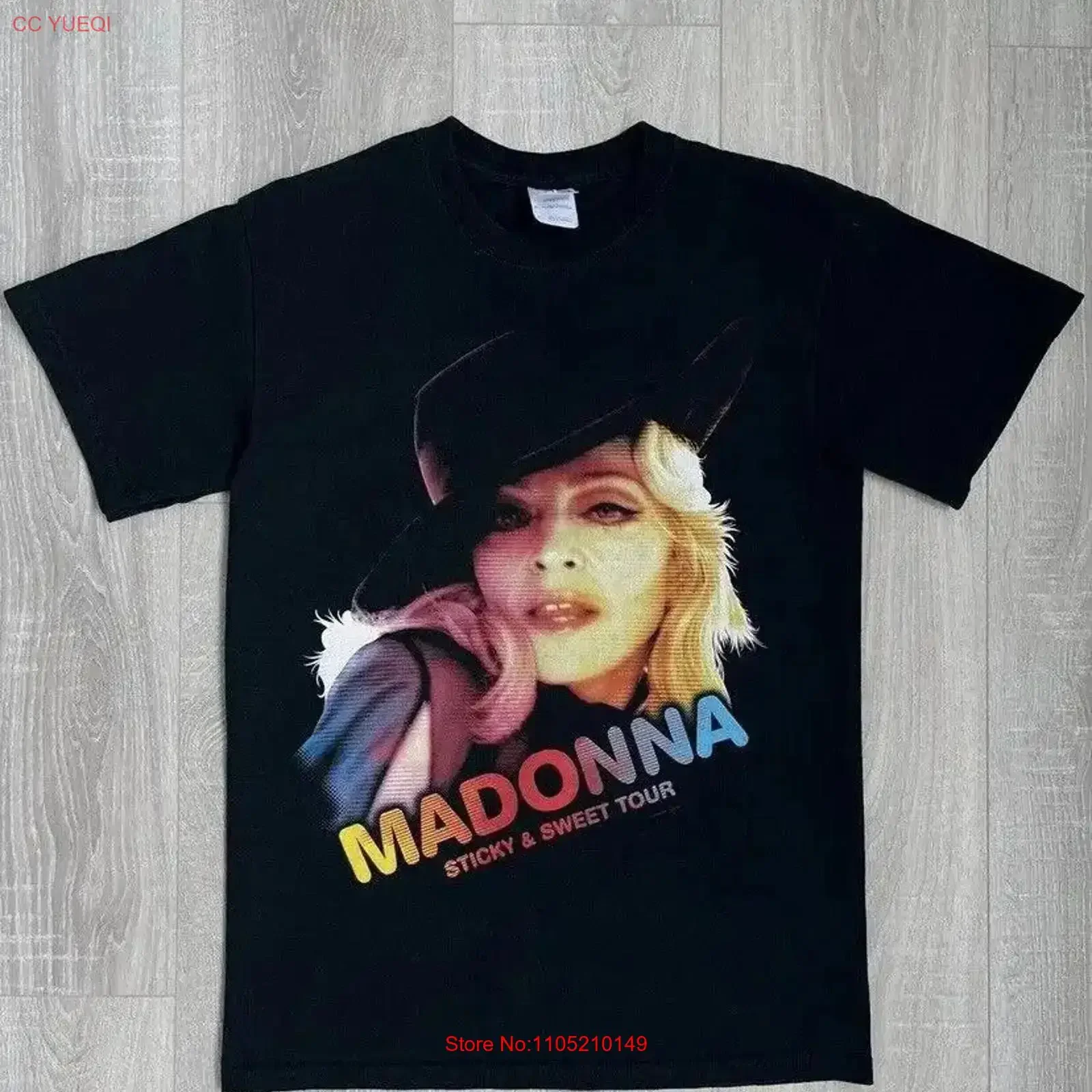 

Madonna Sticky Sweet Tour 2008 Band T Shirt Size S vintage Washed Unisex Casual Soft designer clothes Slightly Stretched