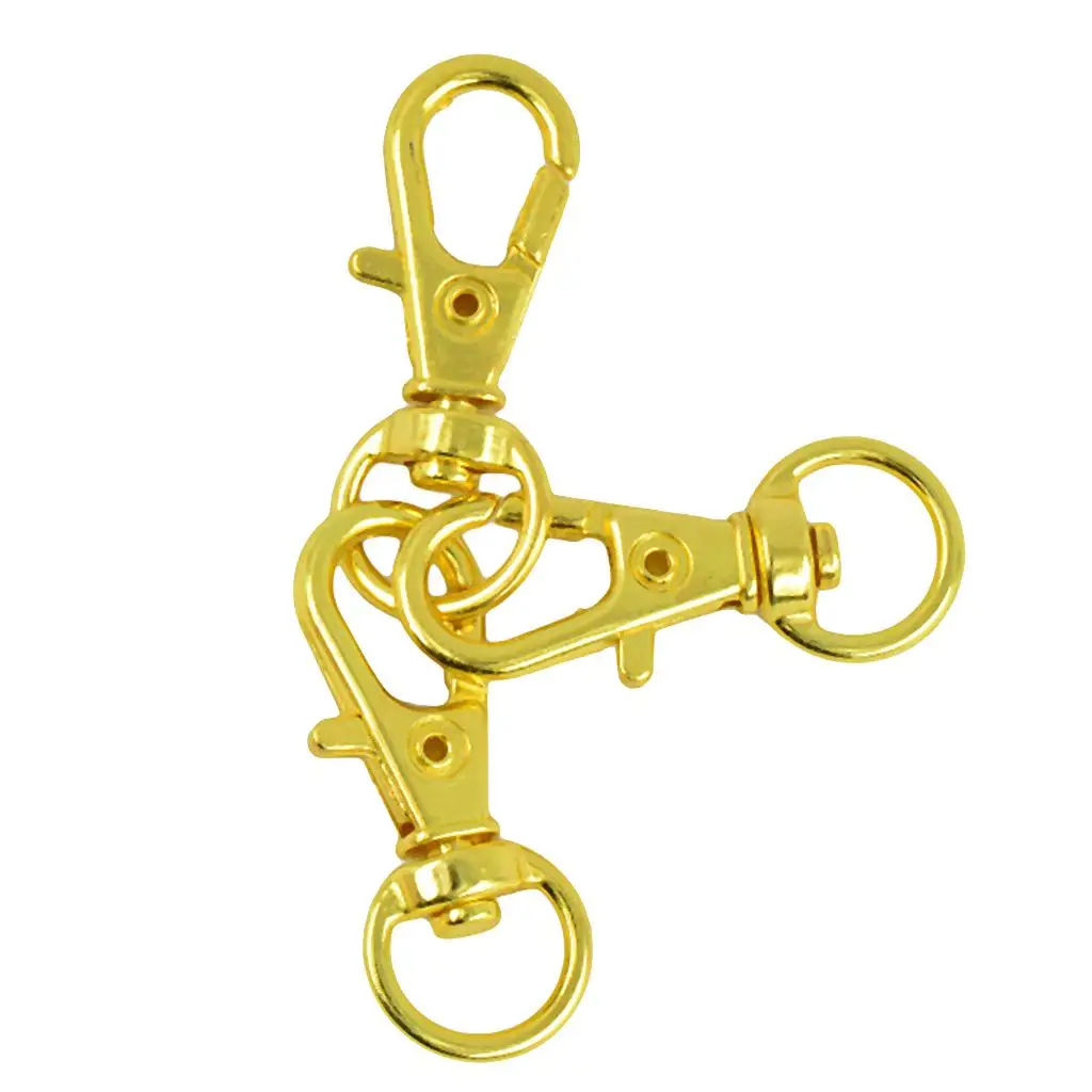 Heavy Duty Swivel Trigger Snap Hooks Gold Alloy Key Ring Hook Clasps Clips for Keychains Hanging Crafts Decor