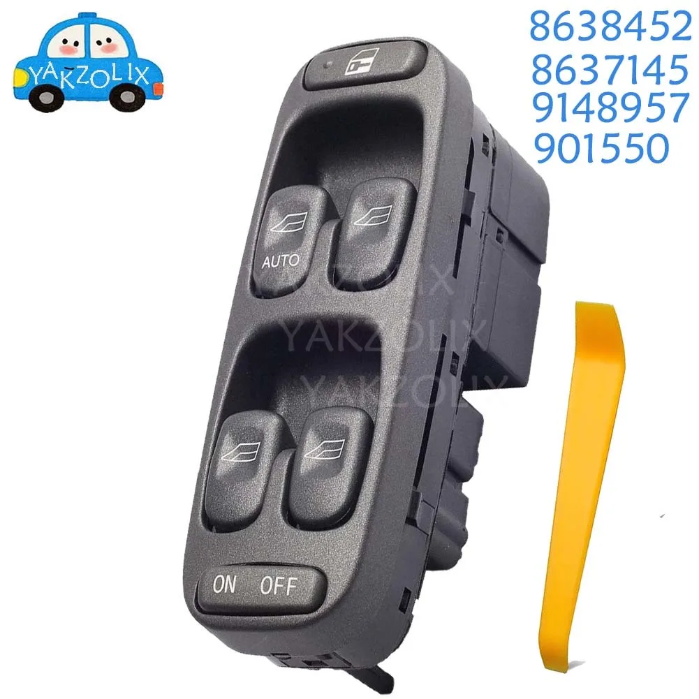 

For Volvo S70 V70 Front Left Master Driver Side Electric Power Lifter Window Switch Button 8638452 8637145 Car Accessories