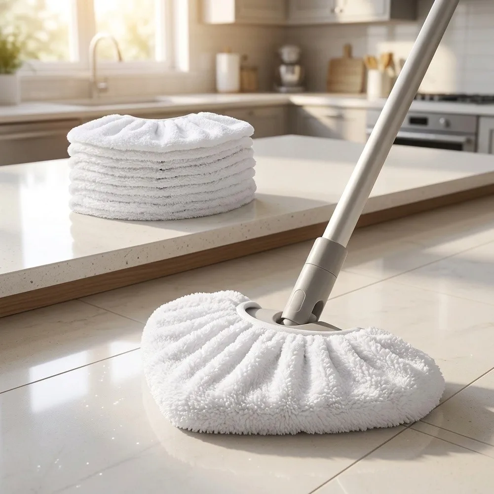 12 Microfiber Steam Cleaner Replacement Covers for Domestic Cleaning Devices Including Grout Brushes and Detailing Steam Tools