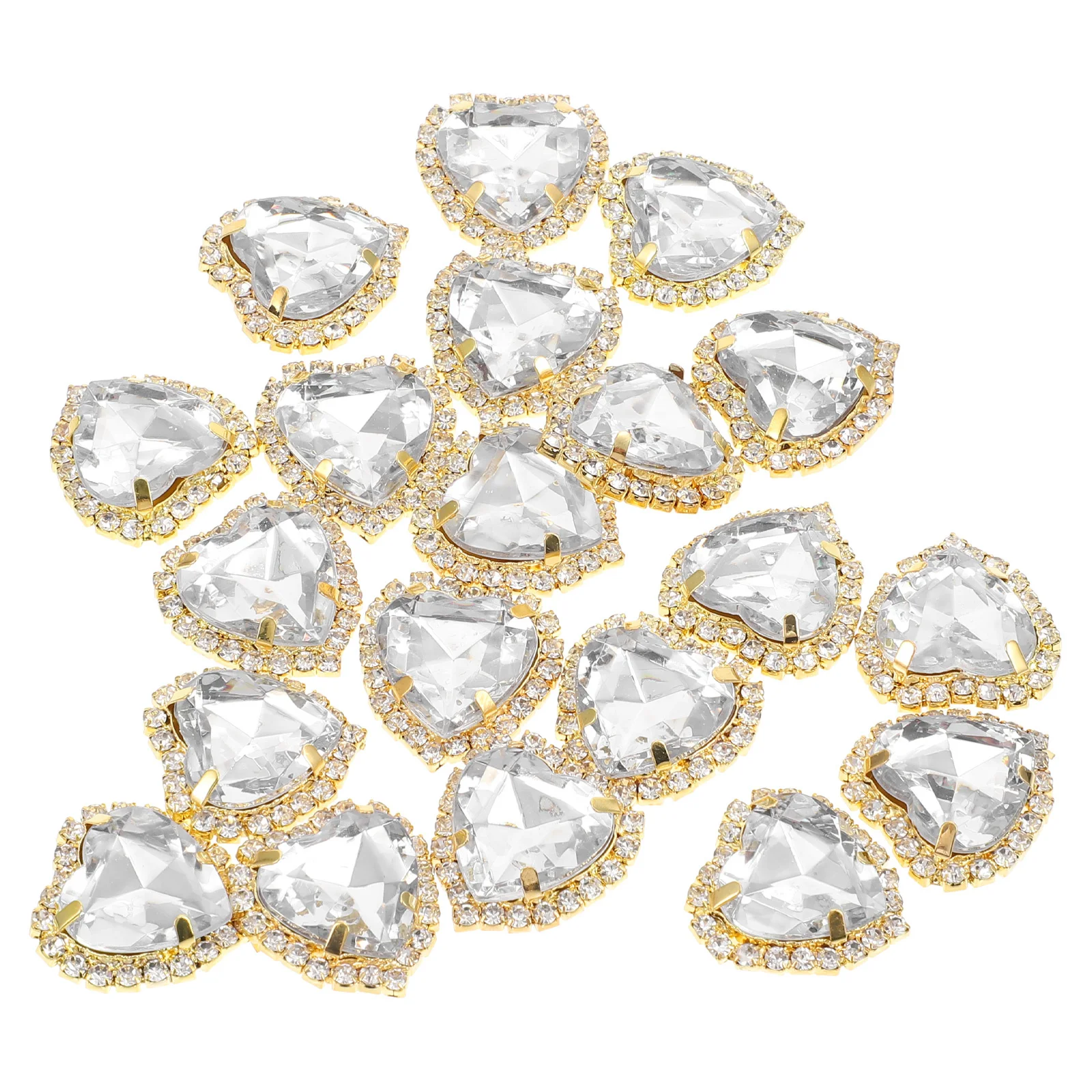 20 szt. DIY Szklane Cyrkonie do Szycia, Wysokiej Jakości Materiał, Lekkie Cyrkonie z Łapkami do Dekoracji Sukienek, Biżuterii, Torebek, Trwałe Akcesoria