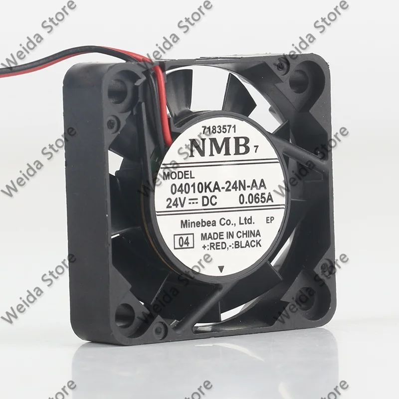 cooling fan NMB 5V 12V 48V DC 24V 0.065A AC EC 4010 40X40X10MM 4CM ball chassis Frequency converter fan Two-wire 04010KA-24N-AA