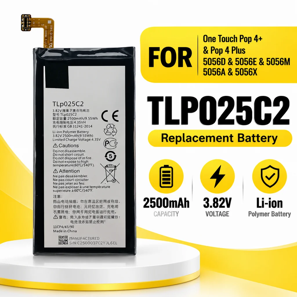 TLP025C2 Mobile Phone Replacement Battery For Alcatel Pop 4+ / Pop 4 Plus 5056D 5056E 5056M 5056A 5056X Lithium Battery Cell