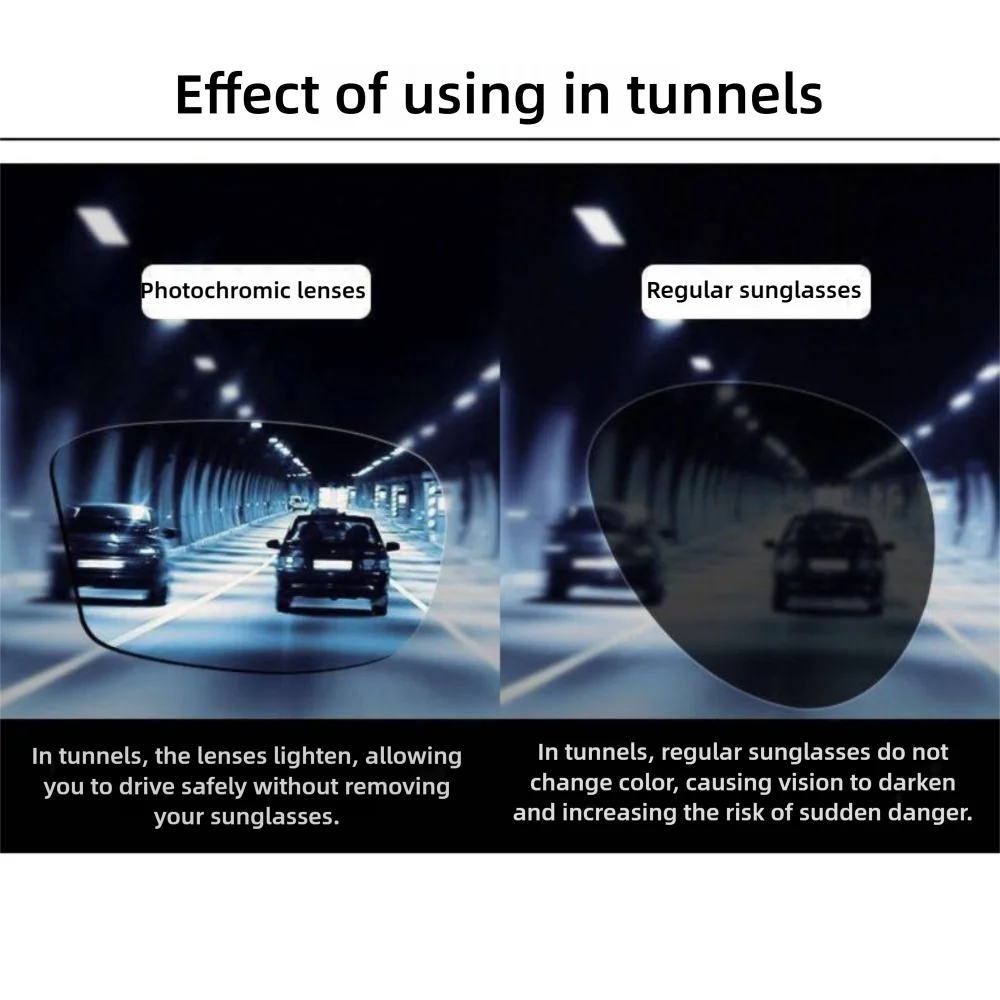نظارات شمسية مستقطبة فوتوكروميك للاستخدام ليلاً ونهارًا، نظارات شمسية خفيفة الوزن متغيرة الألوان #4