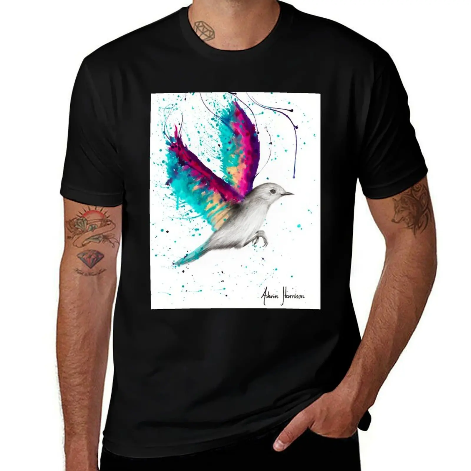 Sunset Sea Wings T-Shirt Large Size Casual Tee Shirt T-Shirt