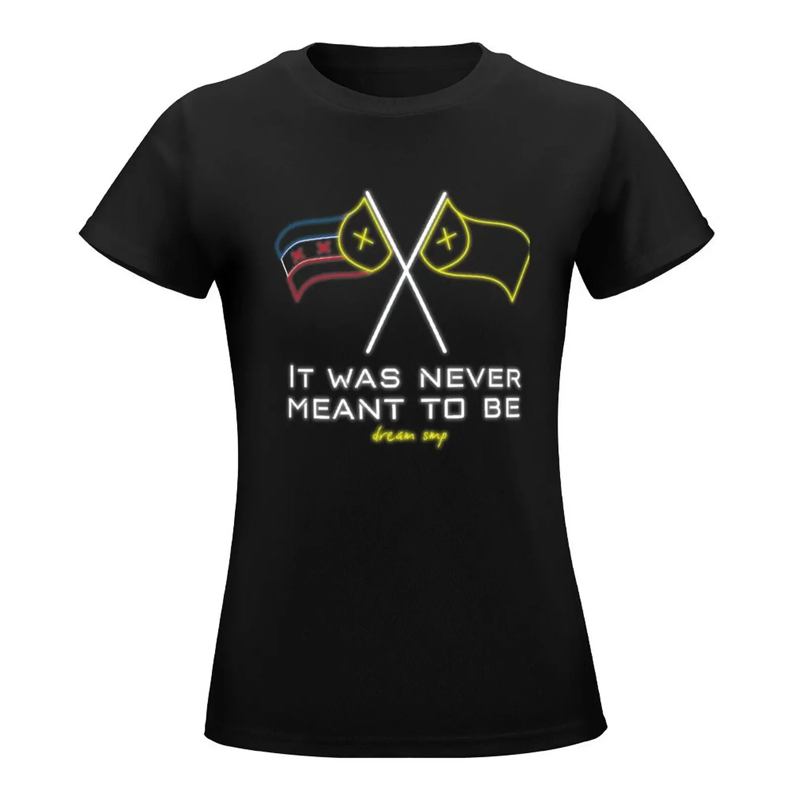 It Was Never Meant to Be - Dream SMP Flags T-Shirt summer tops Short sleeve tee summer top tshirts for Women