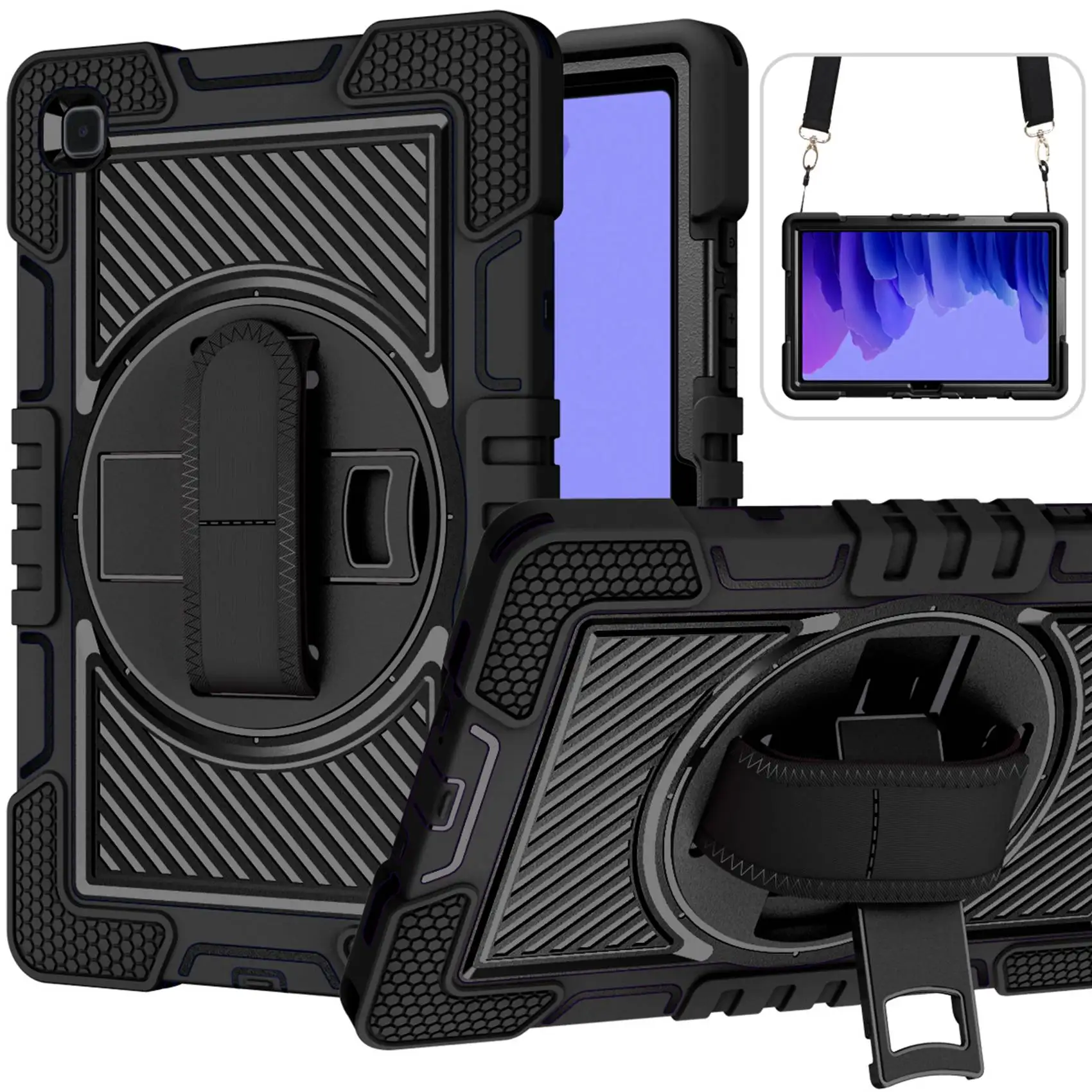 

AT9-For Samsung Tab A7 T500/T505 10.4 Inch Protective Cover with 360°Rotating Bracket Protective Cover
