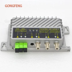 New FTTH CATV Mini1550nm Optical Transmitter SC/APC Two Way Output 10dBm Feed Working Band Input 1310nm Relay With AGC Wholesale