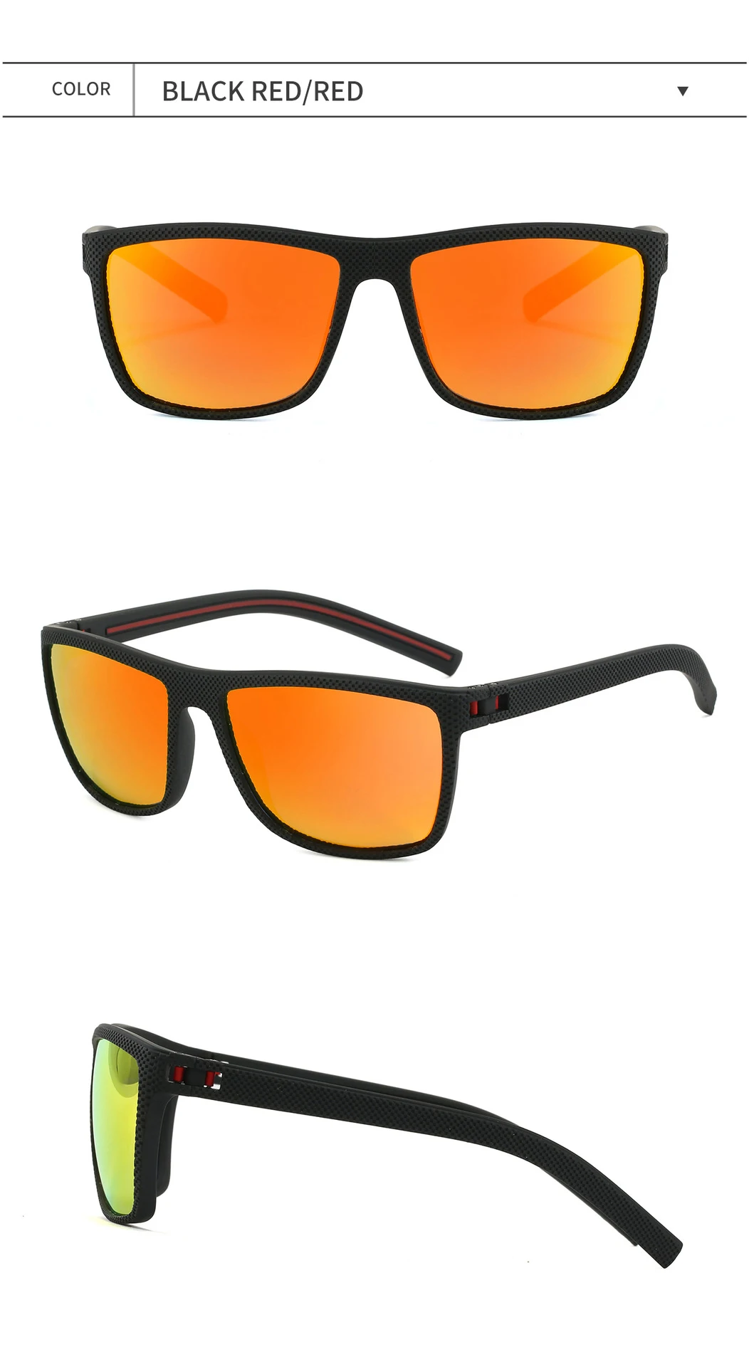 1/2PCS Polarisierte Fahren Sonnenbrille Männer Sonnenbrille Frauen UV400 Platz Retro Sonnenbrillen Outdoor Sport Brillen Angeln Schutzbrillen – Detail 7