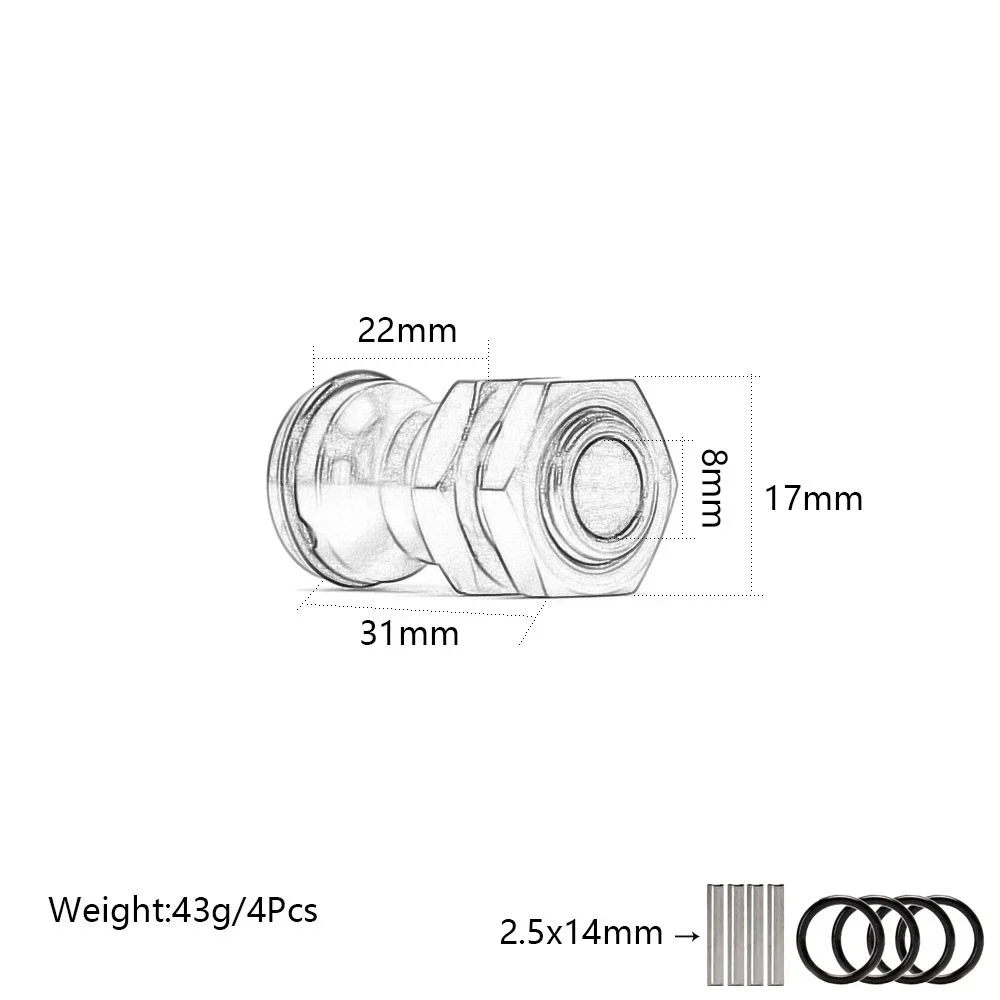 Aluminium Enhanced Mount Drive Nuts 22Mm Thickness 17Mm Wheel Hex FOR 1/8 Hsp 89108 Rc Car