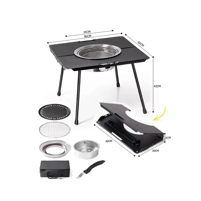 

Outdoor Travel Hiking Garden Aluminum Folding Lightweight Portable Adjustable Barbecue Beach Picnic Camping Kitchen Igt Table