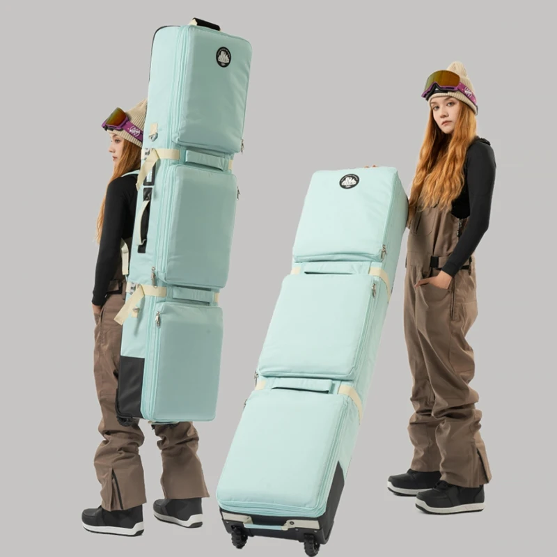 

High-Quality Ski Bag with Wheels, Snowboard Bag, Backpack for Single and Double Boards, Stylish and Easy-To-Carry Ski Equipment Suitcase, Single Shoulder Crossbody Snowboard Bag