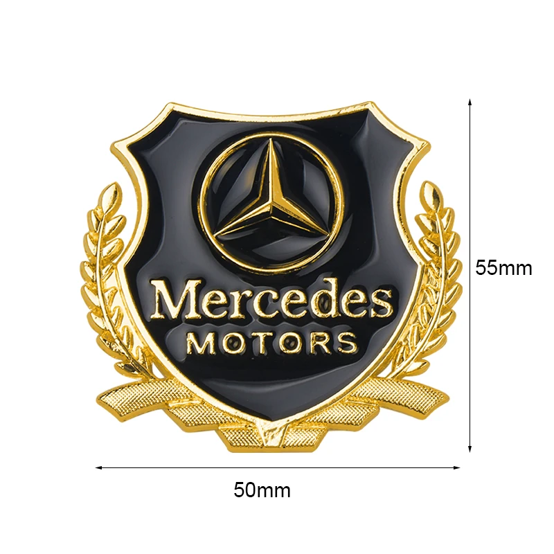 Gold and silver metal stickers for car decoration auto accessories For Mercedes Benz AMG W205 W211 W204 W212 W222 W176 AMG GT 50