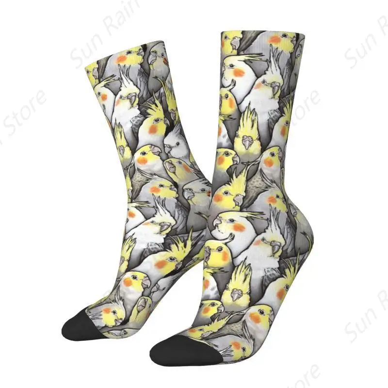 

Funny Printed Funny Cockatiels Galore Socks for Men Women Stretch Summer Autumn Winter Parrot Birds Crew Socks