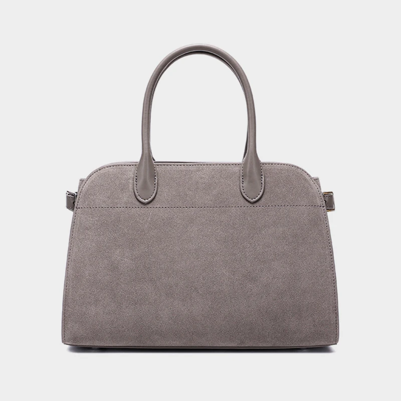 

Hifashion Suede Genuine Leather Tote Handbags For Women 2025 Luxury Designer Top Handle Office Ladies Shoulder Crossbody Bags