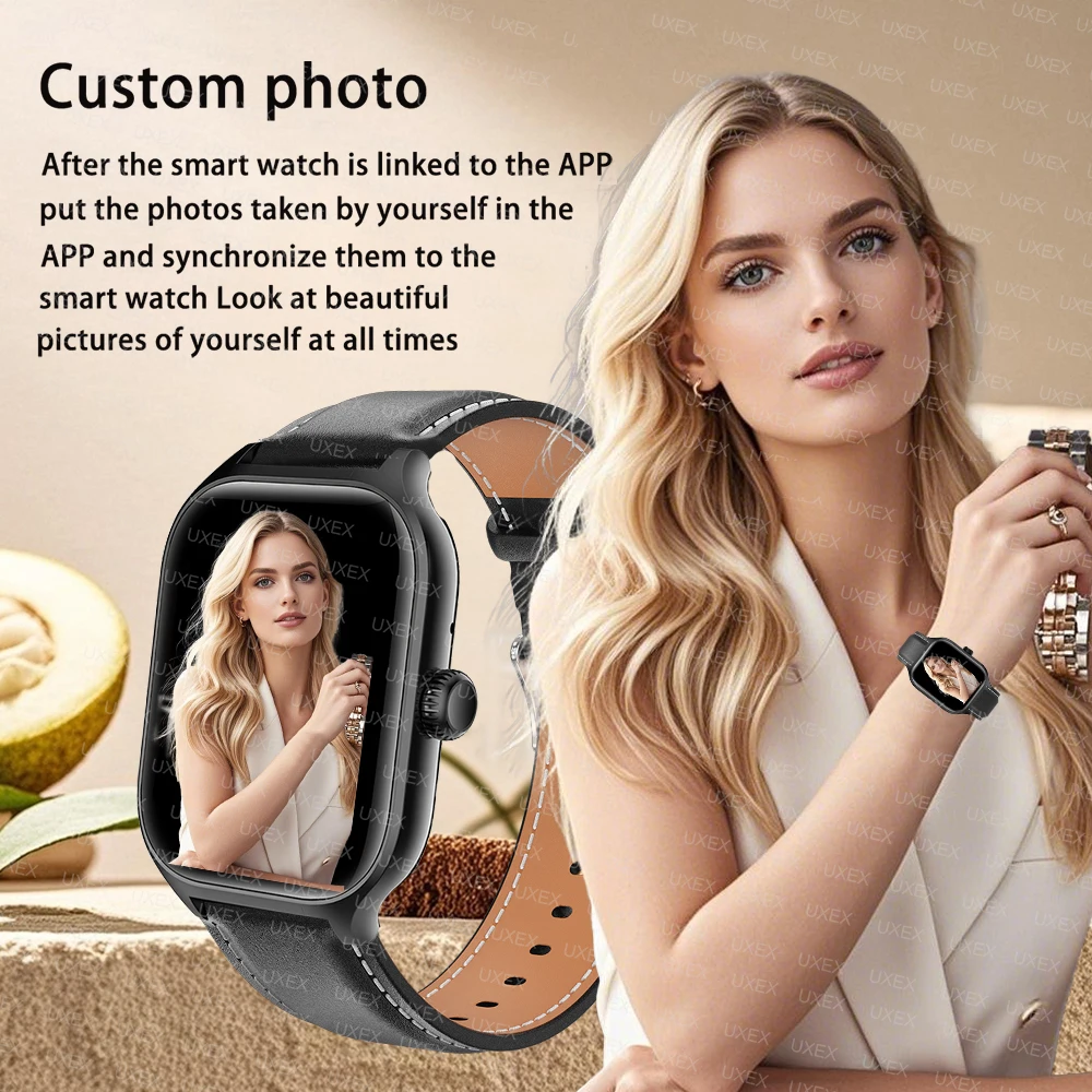 New Fashion Smartwatch Male1.77” HD Bluetooth Call Meeting Gift Alarm Clock Custom Photo Health Tracker Watch Smart Ladies 2025