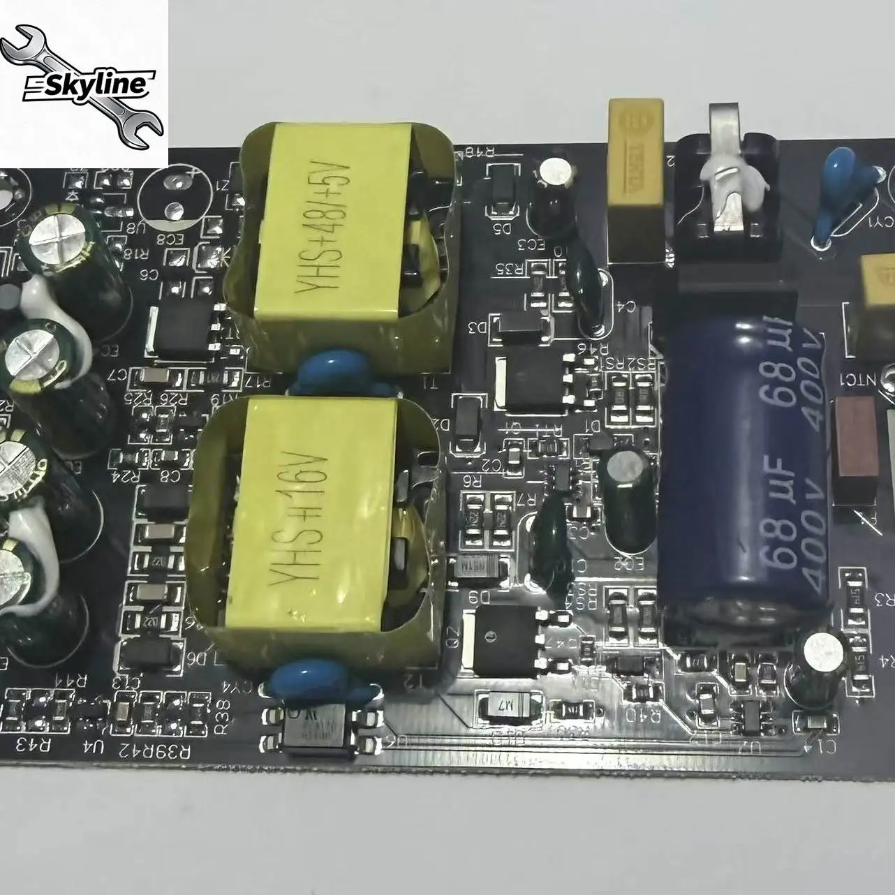 Front stage, processor, effect device switching power supply