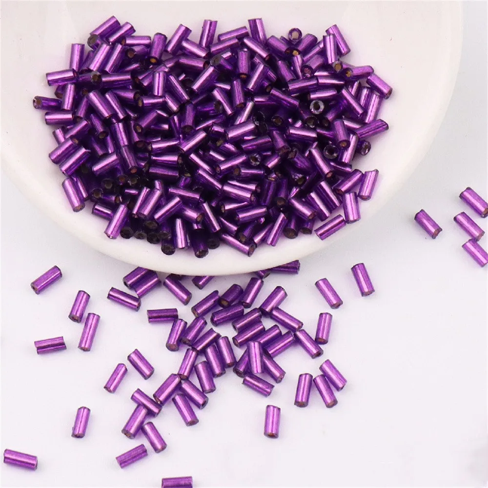 2*2mm 2*4mm 2*6mm silber gefüllte Rohr perlen hand genähte Perlen Reis perlen DIY handgemachtes Armband Zubehör h Rohr Großhandel. – Detail 13