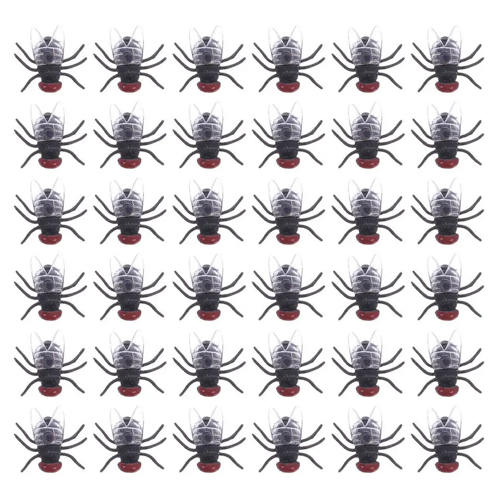 120Pcs Fake Flies Realistic Simulation Plastic Bugs Prank for Halloween April Fools Party Scene Fake Flies Plastic Bugs
