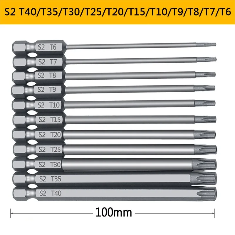 tamper proof seguranca drill bit grupo torx chave de fenda cabeca chata bits hex driver f1fc alta qualidade 75 mm 100 mm 11 pcs 01