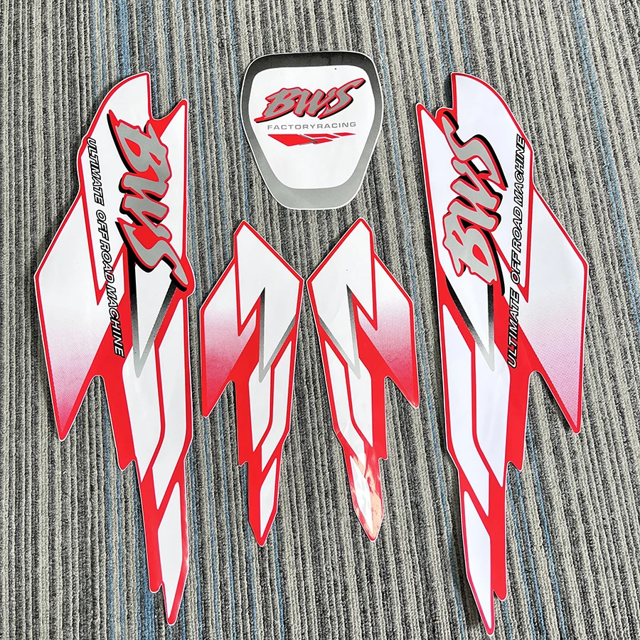 Pegatinas de carenado de cuerpo entero para motocicleta Yamaha BWS100, emblema de logotipo decorativo, insignia reflectante, rojo/azul, 1 Juego