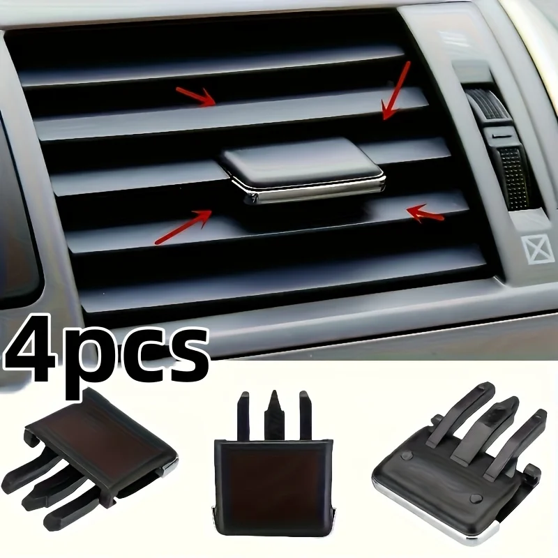 4pcs Set, Suitable for Car Dashboard Air Vent Fan Blades, Cold Air Vent Oscillating Fan Blade Clips, Batteries Not Included