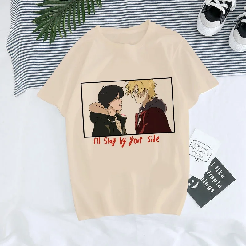 Banana Fish T Shirt Men Kawaii Summer Tops Hot Japanese Anime Cartoon T-shirt Funny Manga Graphic Tees Unisex Tops Tshirt Male