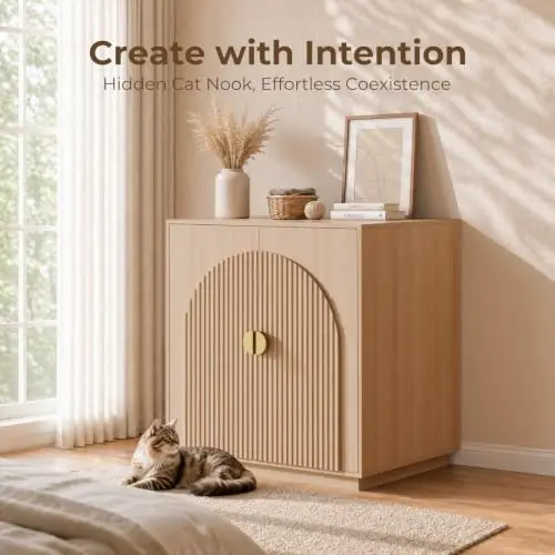 Extra Large Litter Box Enclosure for Self-Cleaning Litter Boxes