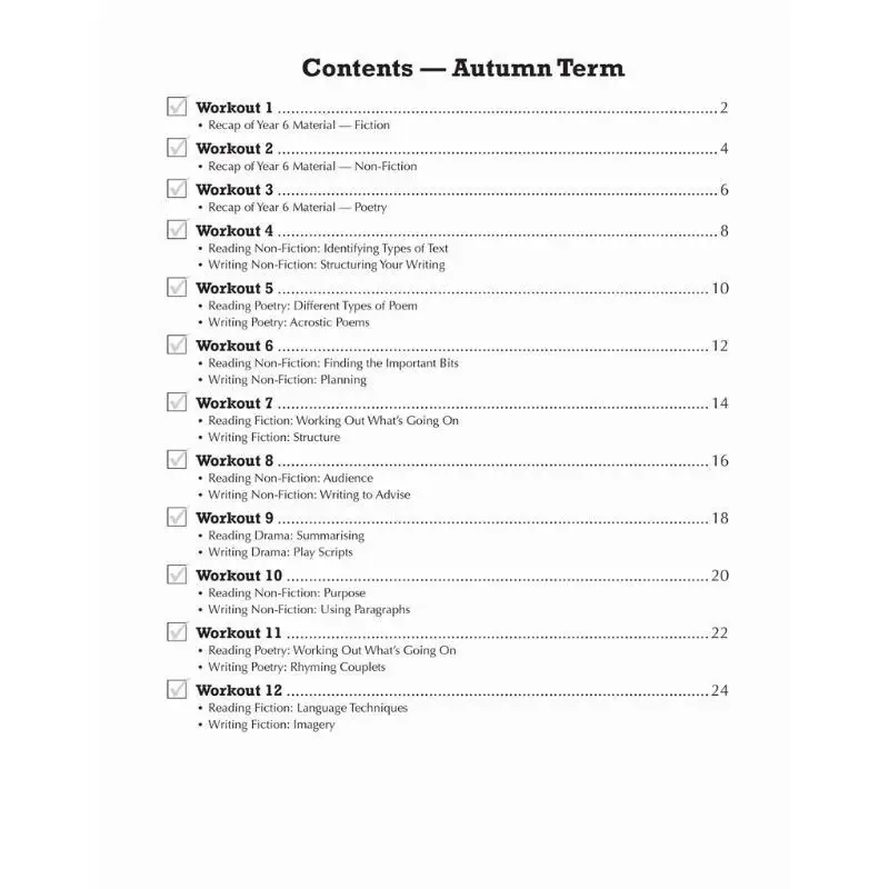 New KS3 Year 7 English 10Minute Weekly Workouts CGP Coordination Group Publications 9781837740482 Book