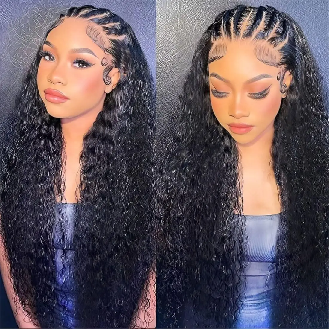 Water Wave Lace Front Wigs Human Hair 13x4 13x6 Transparent Hd Lace Frontal Wig Wet And Wavy 180% Curly Human Hair Wig For Women