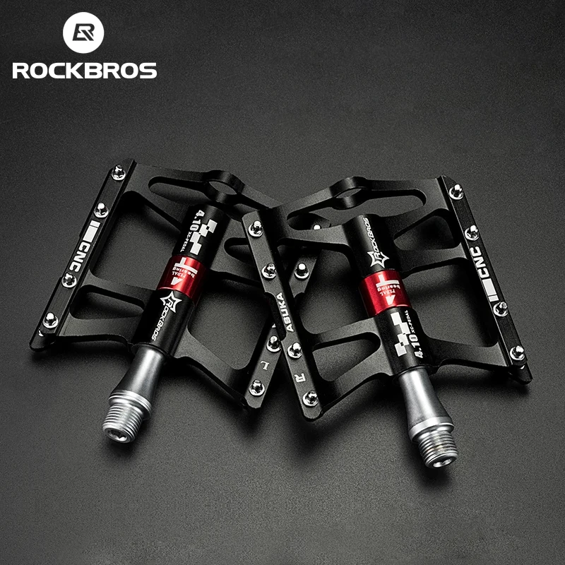 

ROCKBROS Mountain Bike Pedals Cycling Ultralight Aluminium Alloy Sealed Bearings Anti-slip CNC BMX MTB Pedal Bicycle Accessories