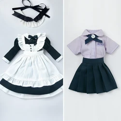 Blyth Clothes Pleated Skirt School Uniform Suit Lace Skirt Retro Maid Dress for Ymy Licca Azones Ob22 24 27 Doll Accessories