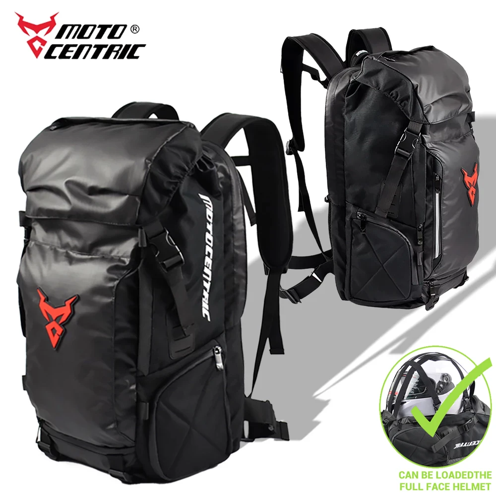 Motocentric Motorcycle Rear Seat Bag Multifunction Waterproof Motorcycle Helmet Backpack Big Capacity Motocross Tail Bag Luggage