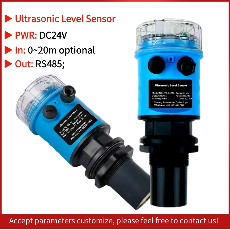 RS485 ultrasonic liquid level transmitter types modbus rtu ultrasonic transmitter working principle