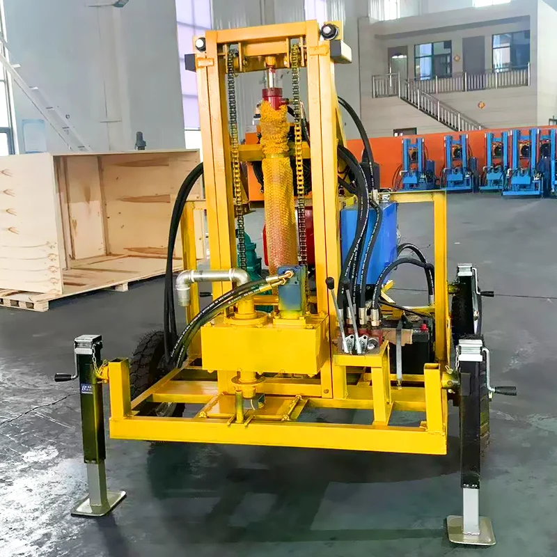 جهاز حفر آبار المياه المثبت على عمق 200 متر، آلة بئر الثقيلة، محرك مضخة تروس للصناعة الزراعية #2