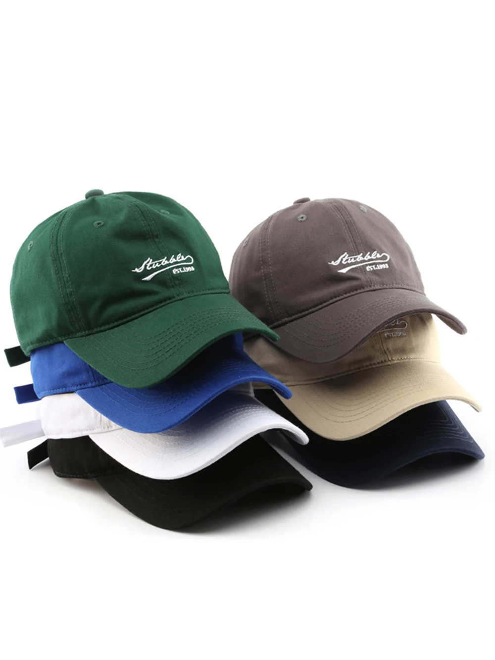 1, Unisex, die ganze Saison über eine modische Baseballkappe aus reiner Baumwolle mit Buchstaben tragen – Detail 1