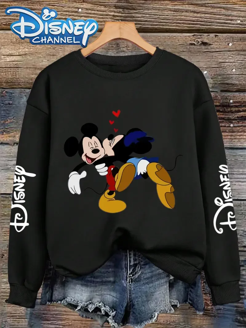 De Disney Mickey-thema-trui uit 2025 is een los en warm paar-sweatshirt voor modieuze meisjes in de herfst