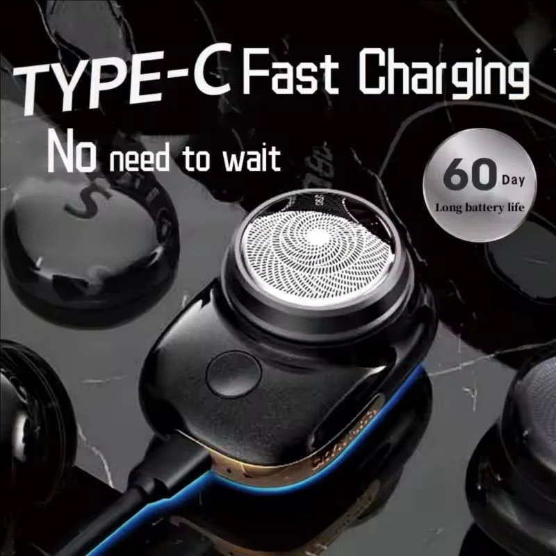 新しいポータブルミニライト防水電気蔵王シェーバー USB 充電式ウェットドライ無痛顔ひげシェーバー家庭用旅行