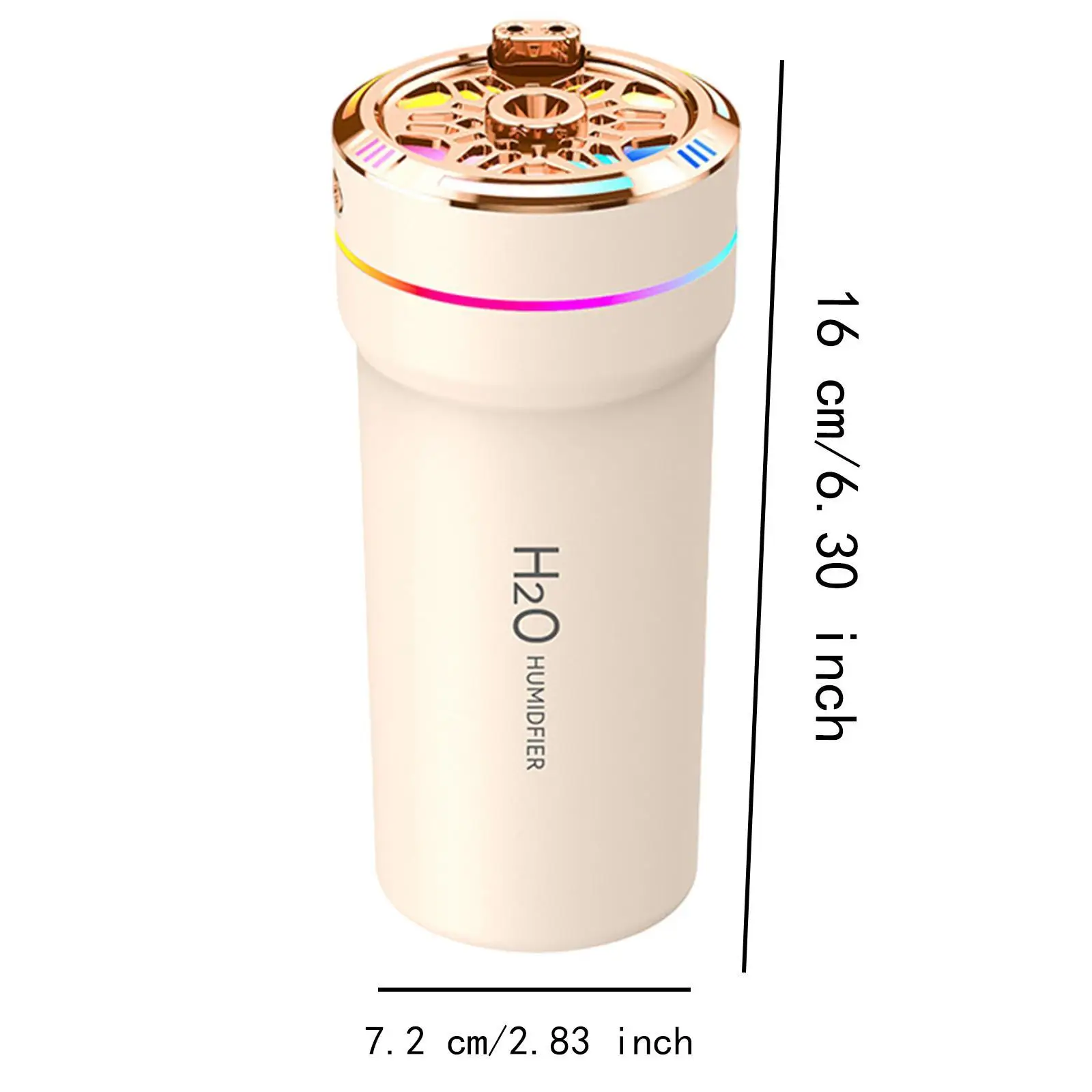 Schnur loser Smart Car Luftbe feuchter mit ätherischen Ölen 7,2x16cm für Desktop-Multifunktions-USB-Akku 300ml mit bunten Lichtern