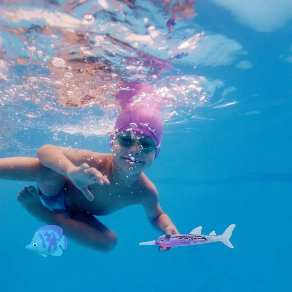 Crianças esportes aquáticos nadar através dos anéis portas de mergulho algas piscina brinquedos polvo golfinho para atividades verão jogos ao ar livre