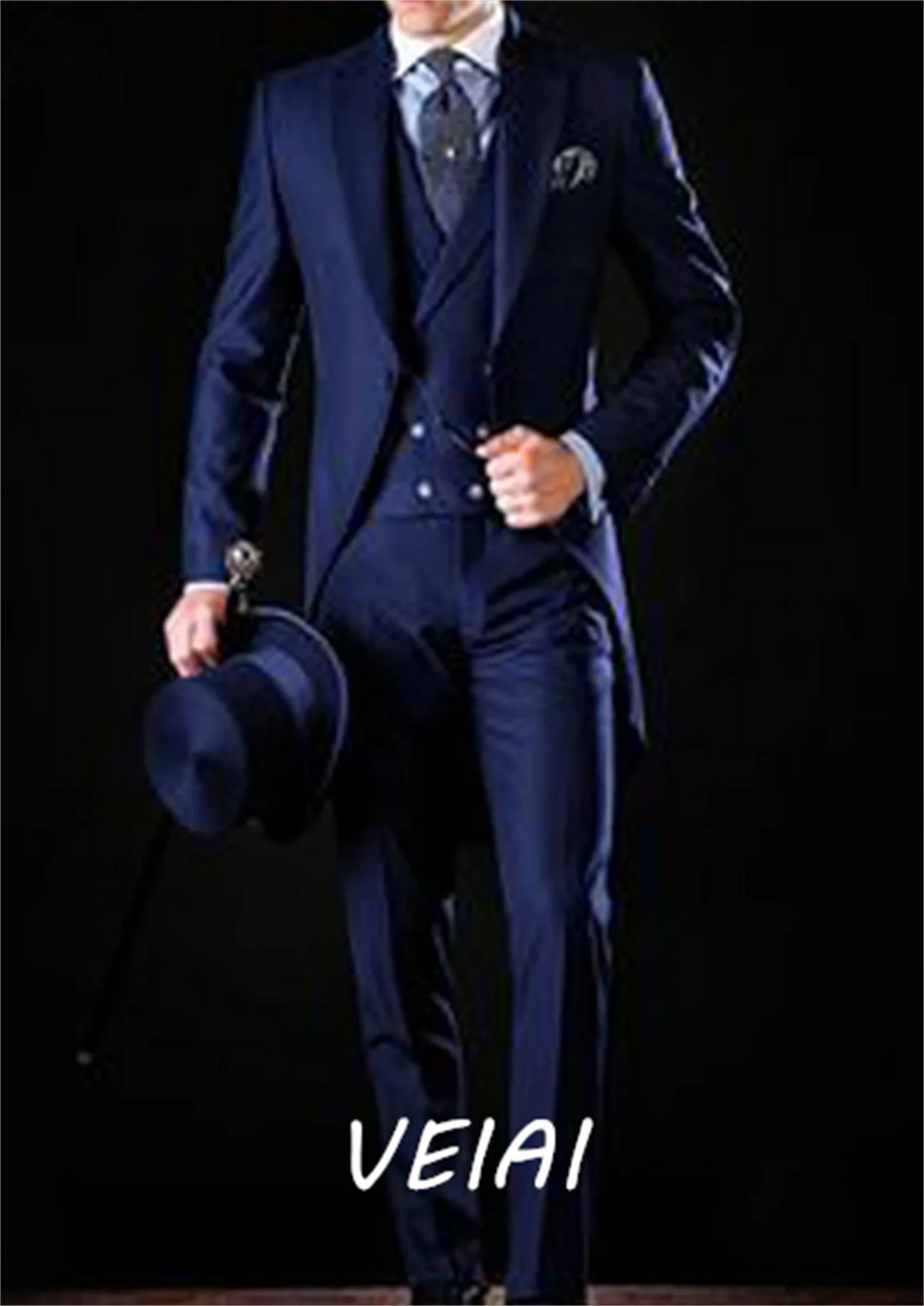 

CustomizedItalian gentleman style Wedding Man Long tail coat Groom Prom Tuxedos Formal Mens Suits terno masculino (Jacket +Pants