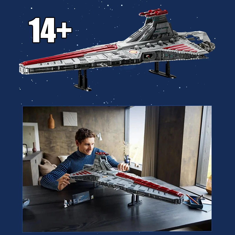 

5374Pcs Venator Class Republic Attacks Cruiser Model 75367 Assemble Home Decoration Toys For Christmas High-end Furniture Gifts
