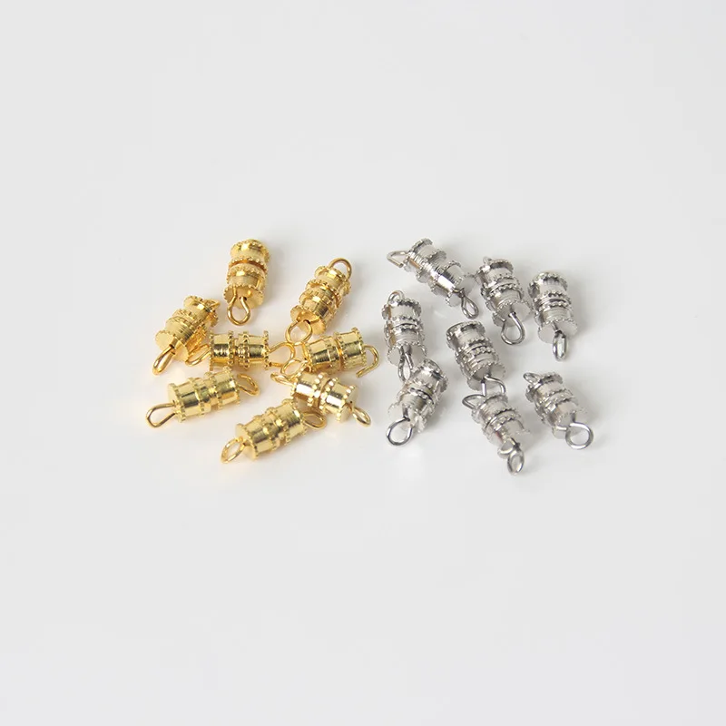 10PCS/Lot 5x7mm Gold Silver DIY Spiral Connection Buckle Beaded Bracelet Necklace Joint Connectors Handmade Jewelry Accessories