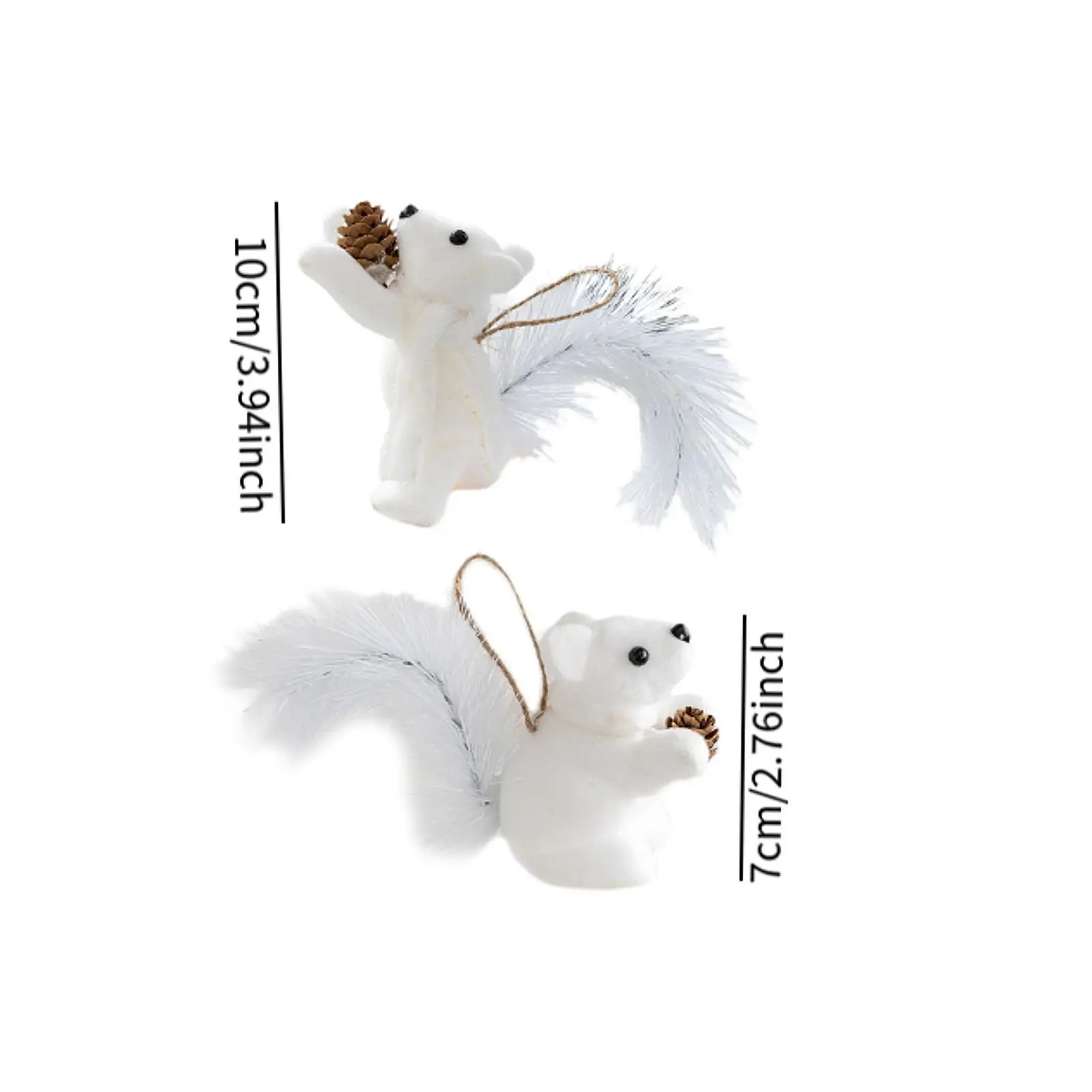 2 Pieces Squirrel Hanging Pendant Christmas Hanging Decoration Photo Props Gifts