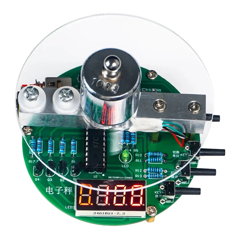 Electronic Scale DIY Kit,51 Microcontroller Soldering Practice Kit With Digital Tube Display HX711 Chip 5V