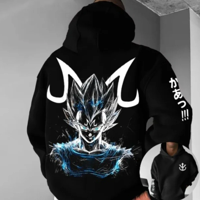 

2025 new anime dragon ball hooded sweater Kids/AdultsY2K street fashion casual quick-drying oversized top