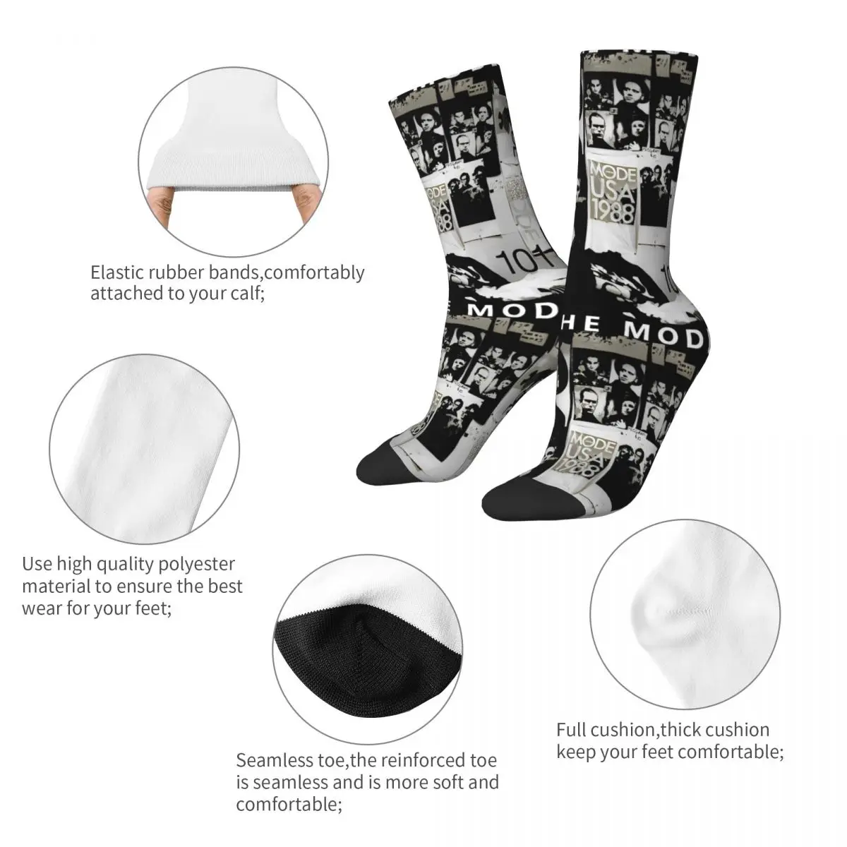 The Musician Depeche Modes Live Tour Rock Band Socks Merch For Men Women Crew Socks Cute Wonderful Gifts