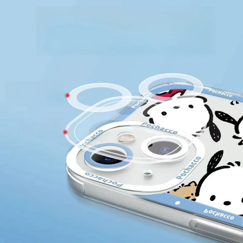 Sanrio Pachacco Case For iPhone 16 15 14 Plus 16E 13 12 11 Pro Max Mini cover Cinnamoroll Cartoon Melody Cute
