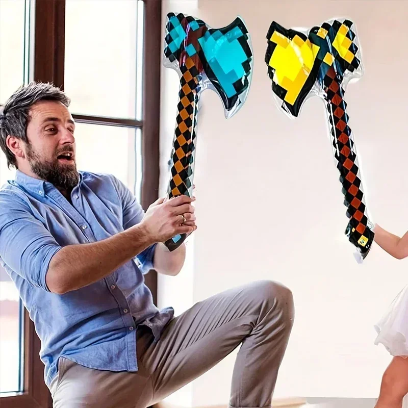 Pixel Style Toys Gemstone Sword Gold Sword Children's Toys Fantasy Figurines Games Inflatable Supplies Swords Christmas Gifts view 4